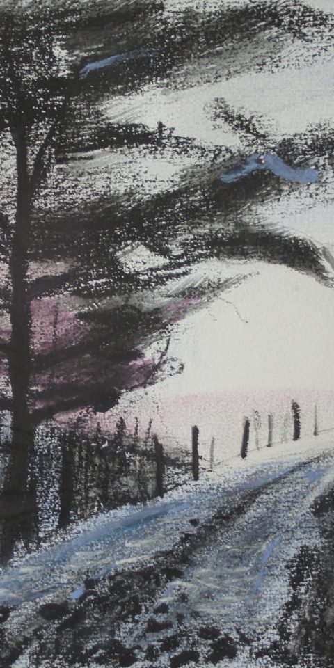 Atelier le gué, Chemin enneigé, Christophe B. Munster